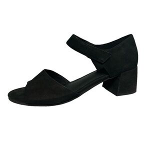 Eileen Fisher Black Nubuck Leather Sandals